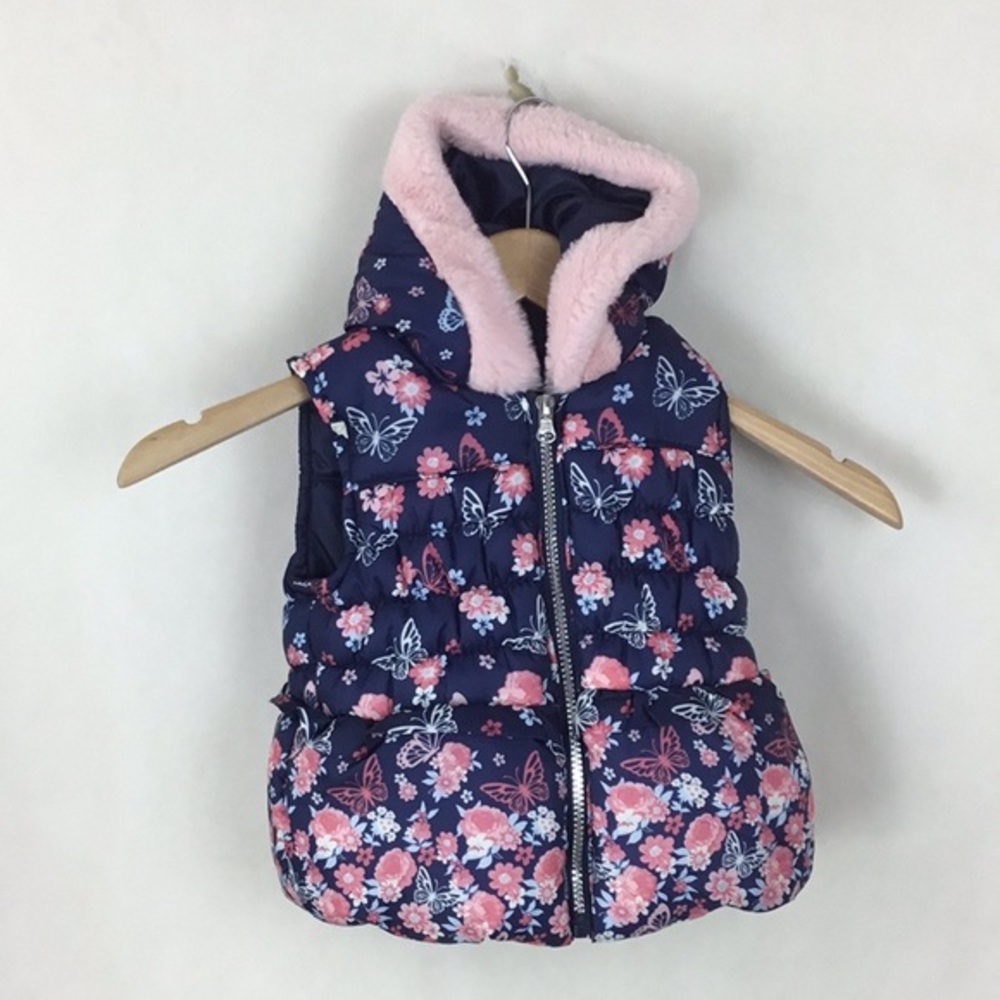 Girl’s LITTLE LASS Butterfly Hooded Vest